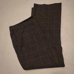 Talbots Womens Heritage  Plaid Checkered High-Waist Trousers With Zip Sz 14 W